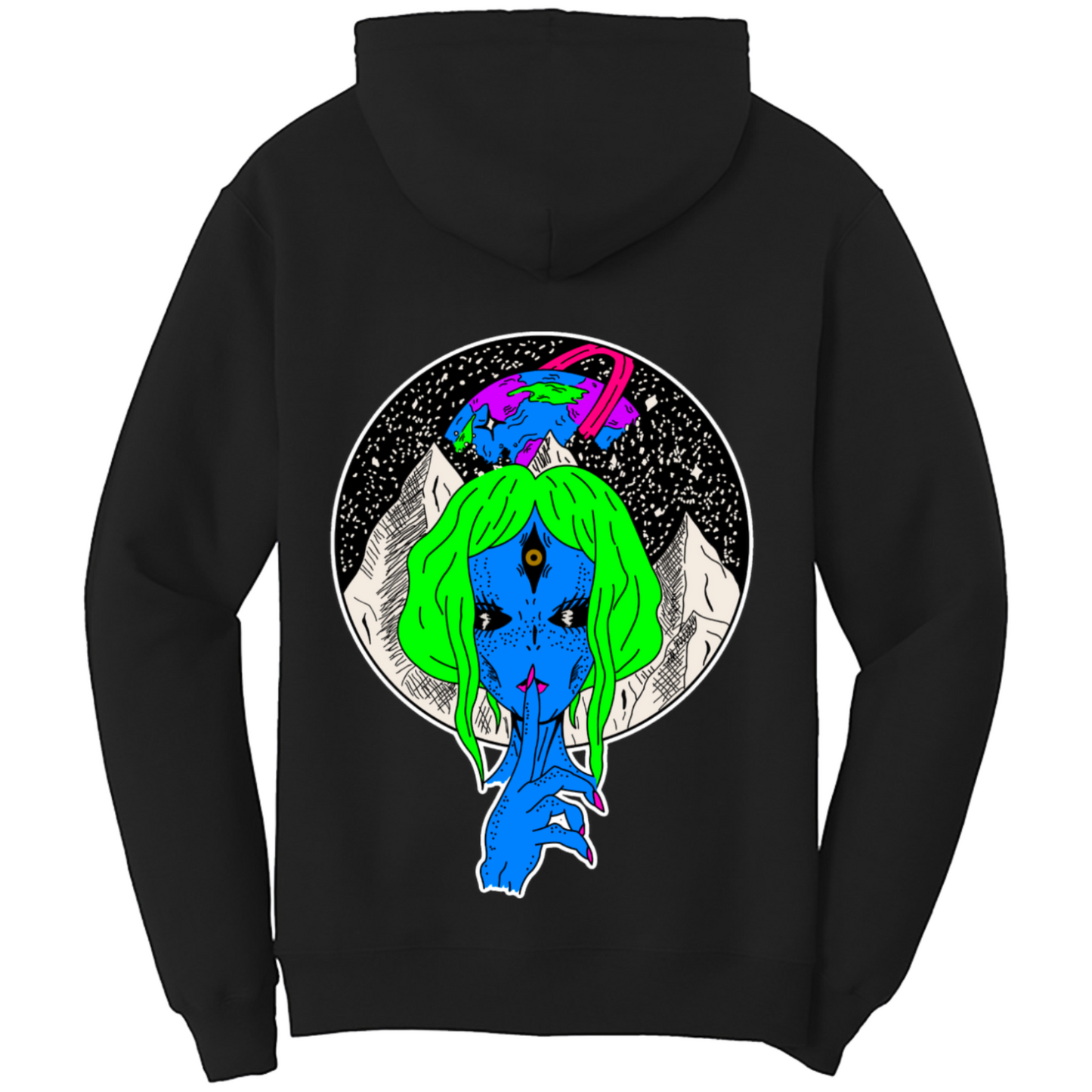 EL shhh alien hoodie